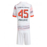 Bayern Munich Aleksandar Pavlovic #45 Vonkajší Detský futbalový dres 2025-26 Krátky Rukáv (+ trenírky)
